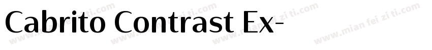 Cabrito Contrast Ex字体转换